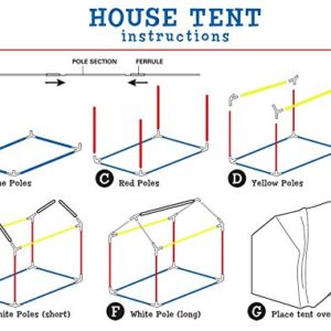 Pacific Play Tents Kids Club House Tent Playhouse for Indoor / Outdoor Fun - 50" x 40" x 50" - Image 10